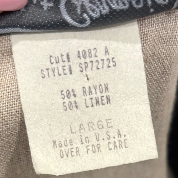 Saint Germaine Paris Vintage Linen Blend 2 Piece Blouse And Jacket Sz Large - Picture 9 of 9